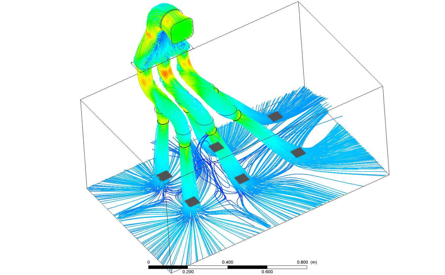 Simulation Luftströmung in Anlage